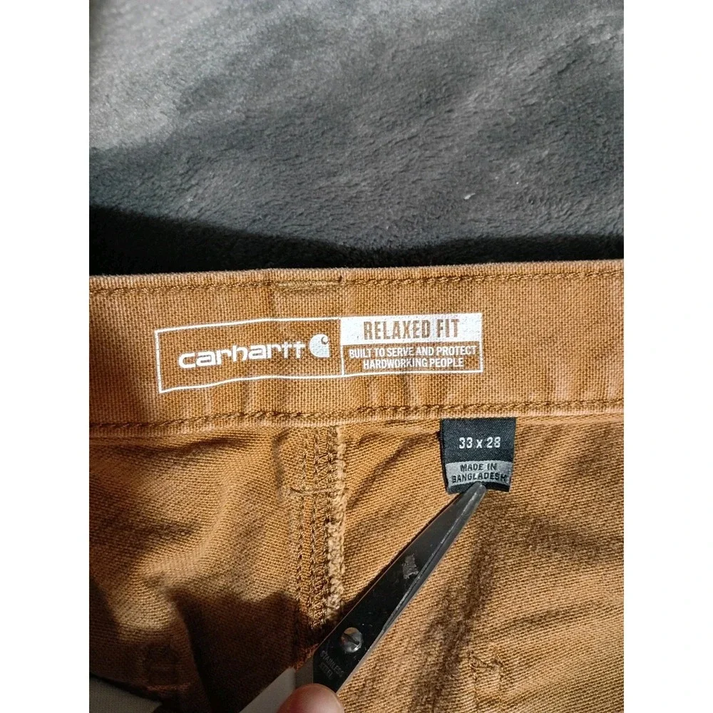 Carhartt Thrashed/Stained Rugged Flex Relaxed Fit Duck Utility Work Pants 33X27‎